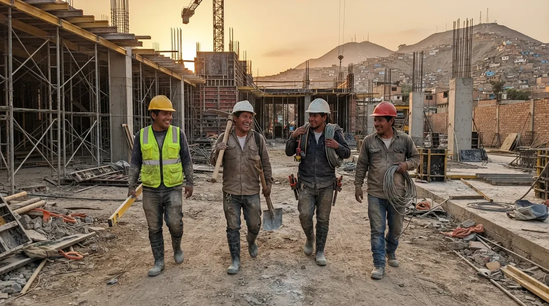 Equipo de obreros de Maestro Obrero en obra en Lima